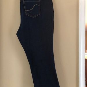 Lane Bryant Genius Fit Straight Leg Jeans 20 Dark Wash Ankle Length